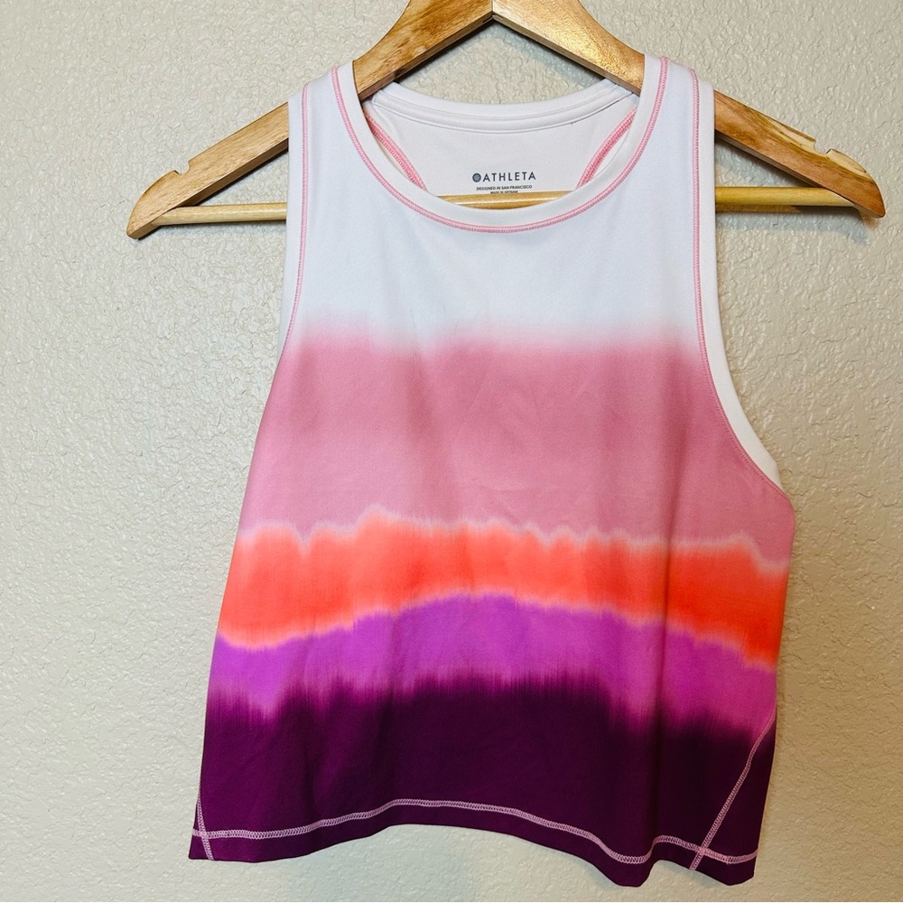 Athleta Shanti Printed Crop Tank in Sea Spray Medium - Picture 3 of 7